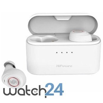 Casti Bluetooth 5.0 HiFuture Tidybuds Pro TWS Earbuds, Microfon, raspundere si respingere apel, Accesare vocala Siri sau Google Assistance, HD Voice, Control media, Touch pe casca, Alb