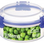 Cutie alimente plastic rotunda cu capac Sistema Klip It 300 ml, Sistema Plastics