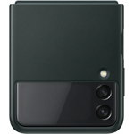 Husa Leather Cover pentru Samsung Galaxy Z Flip 3 5G Green