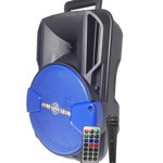 Boxa Activa Portabila Bluetooth, Soundvox™ CH-811, 20 W, USB, TF/SD Card, Aux, Radio FM, Microfon si Lumini, Albastra, Soundvox