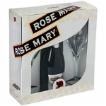 Vin spumant demisec Rose Mary + 2 Pahare, 0.75L, 10.5% alc., Romania, Rose Mary