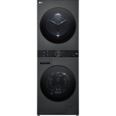 Masina de spalat rufe frontala cu uscator LG WashTower WT1210BBF Steam 12/10 kg 1400 rpm Clasa A/C Wi-Fi negru
