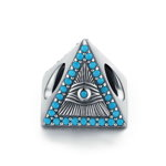 Talisman din argint 925 Blue Pyramid Horus Eye, BijuteriidinArgint.ro