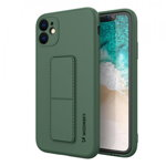 Husa Spate Wozinsky Compatibila Cu iPhone 12 Pro Max, Cu Stand Metalic Pe Spate, Protectie La Camera - Verde, Wozinsky