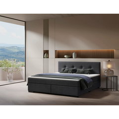 Pat Boxspring, 180/220 cm, antracit, P & B