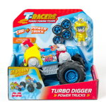Set masinuta si figurina T-racers - Turbo Digger, Mattel