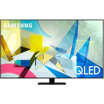 Televizor QLED Samsung QE65Q80TA, 165 cm, 4K UHD, PQI 3800, Dolby Digital Plus, Procesor Quantum 4K, Smart TV, Mod jocuri, Wi-Fi, Bluetooth, CI+, Carbon silver