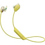 Casti sport in-ear portabile Sony WISP600NY Noise Cancelling Bluetooth NFC Wireless Rezistente la stropire Galben
