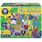 Puzzle de podea in limba engleza Invata alfabetul (26 piese - poster inclus) BIG ALPHABET JIGSAW, Orchard Toys, 2-3 ani +, Orchard Toys