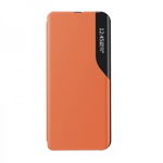 Husa Tip Carte Upzz Eco Book Compatibila Cu Huawei P40 Lite, Piele Ecologica - Orange, Upzz