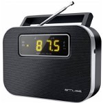Radio portabil Muse M-081 R, LED, Dual-Alarm, Boxa frontala, Negru