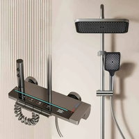 Coloana de Dus SmartLine – Design Antracit cu Afisaj LCD si Iluminare LED, Cumparamisim