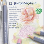 Creioane Colorate Aquarelle 12 culori Pastel GOLDFABER Faber-Castell, Faber Castell
