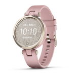 Ceas Garmin Lily editia Sport, display AMOLED, dimensiune afisaj 34.5 mm, rezolutie afisaj 240 x 201 pixeli, memorie 8GB, autonomie pana la 5 zile, rezistanta la apa pana la 5 ATM, greutate:  24g, Rama