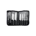 Set cutite promotional cutite, 9 piese, Hendi, Kurt Scheller Edition, lame inox cu rezistenta foarte mare, geanta suport inclusa, HENDI