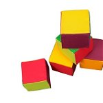Set, bebeluca, 6 cuburi educative, Multicolor