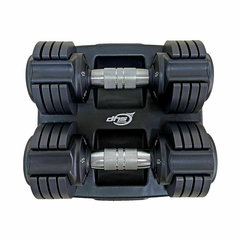 Set gantere reglabile DHS 5013, 2x7kg Negru