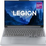 Laptop Gaming Lenovo Legion Slim 5 16APH8 cu procesor AMD Ryzen™ 7 7840HS pana la 5.10 GHz, 16", WQXGA, 32GB, 1TB SSD, NVIDIA GeForce RTX 4070 8GB GDDR6, No OS, Misty Grey, 3y on-site Premium Care