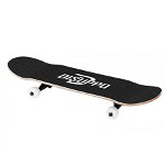 Skateboard pentru copii cu husa de 31x80 cm de culoarea neagra, 