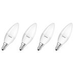 Set 4 becuri LED Osram B40 E14 5.7W 40W 470 lm mat lumina calda