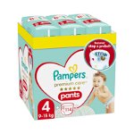 Scutece-chilotel Pampers Premium Care Pants XXL Box Marimea 4, 9-15 kg, 114 buc, Pampers