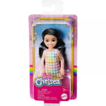 Papusa Barbie Chelsea & Friends Plaid Dress With Black Hair (hkd91) 