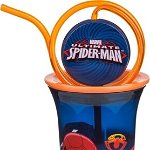 Recipient apa Spiderman, Marvel, 300 ml, plastic, albastru, Marvel