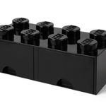 Cutie depozitare lego 2x4 cu sertare negru , Lego