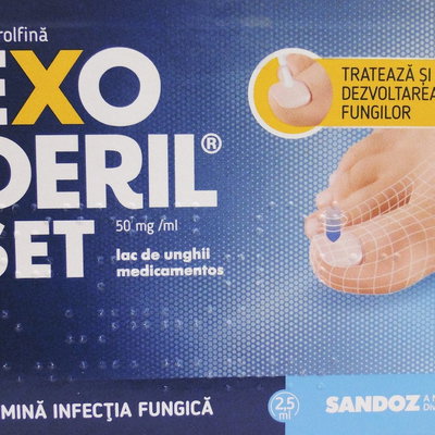 Exoderil Set lac de unghii medicamentos, 50 mg/ml, 2.5 ml, Sandoz