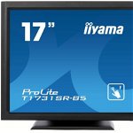 IIYAMA Monitor TN LED iiyama ProLite 17 T1731SR-B1S, 1280 x 1024, VGA, HDMI, DisplayPort, Boxe, Touchscreen, Negru, IIYAMA