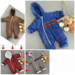 Combinezon Imblanit cu Patratele Negru-Visiniu, Pentru Bebelusi, 9-24 luni, CaroKids