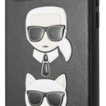 Nou! Protectie Spate Karl Lagerfeld Karl&Choupette 3700740463277 pentru iPhone 11 Pro Max (Negru/Alb)