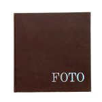 Album foto tip carte, format 10x15 cm, stocare 200 fotografii, coperta catifea maro inchis, Procart