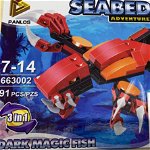 Seabed Adventure Dark Magic Fish Set lego creaturi subacvatice, 