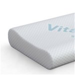 Perna VitalCare , 100% Memory Foam HD®, husa Vitality tratata antialergic imbogatita cu cplx, Vitamine A-E-F, 69x41x11 cm