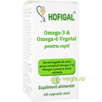 Omega 3 si Omega 6 Vegetal pentru Copii 60cps, HOFIGAL