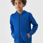 Hanorac de trening cu fermoar și glugă pentru băieți - cobalt, 4F Sportswear