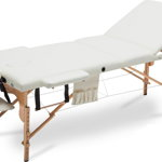 Masă de masaj Bodyfit, pat de masaj din lemn cu 3 segmente XXL universal (580), Bodyfit