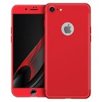 Husa Apple iPhone 7 Plus, FullBody Elegance Luxury Red, acoperire completa 360 grade cu folie de sticla gratis, MyStyle