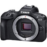 Camera foto Canon Eos R100 + Obiectiv RF-S 18-45mm F/4.5-6.3 IS STM kit, Senzor CMOS 22.3 x 14.9mm, 24.1 Megapixeli, Aspect Ratio: 3:2, Procesor:DIGIC 8, Montura RF, Compatibilitate: RF, RF-S, (EF si EF-S cu adaptor), Distanta focla: 1.6x, Dual Pixel CMO, Canon