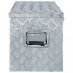 Cutie din aluminiu, 110,5 x 38,5 x 40 cm, argintiu