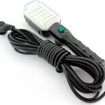 Lampa de lucru LED 13W, Procart, suport magnetic, carlig, cablu 9 m, carcasa anti-derapanta, negru, PROCART