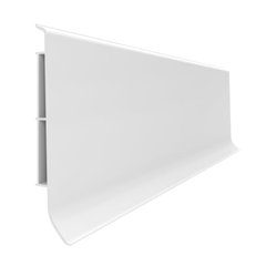 Plintă PVC Vilo Linela - Alb, H 80 mm   L 2000 mm, grosime 16 mm