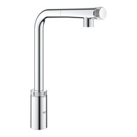 Baterie de bucatarie Grohe Minta Smartcontrol 31613000, 3/8'', pipa inalta, tip L, dus extractabil, 2 functii, crom