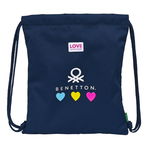 Geantă Rucsac cu Bretele Benetton Love Bleumarin (35 x 40 x 1 cm), Benetton