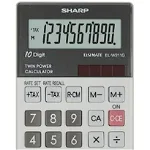 Calculator de buzunar, 10 digits, 117 x 70 x 8 mm, dual power, SHARP EL-W211GGY - gri, Sharp