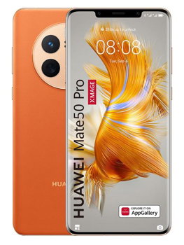 Smartphone Huawei Mate 50 Pro, 512GB, 8GB RAM, Dual SIM, 4G, 5-Camere, Orange, Huawei