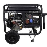 HY9000LEK-3 Hyundai Generator de curent electric trifazat + kit de roti si motor in doi cilindri , putere maxima 8 kVA, HYUNDAI