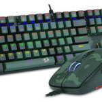 Kit Tastatura si Mouse Gaming Redragon S108, USB (Camuflaj)