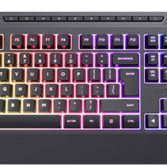 Tastatura de gaming Trust GXT836 EVOCX, iluminare RGB, 25 de taste anti-ghosting, neagra, dimensiune completa